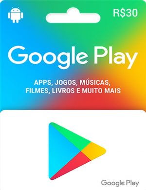 Cartão Google Play 30 Reais Digital – Brasil