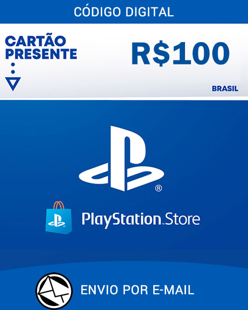 Comprar Cartão PSN 100 Reais Playstation Network Brasil