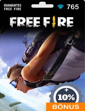 Free Fire 765 Diamantes + 10% de Bônus