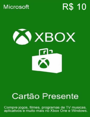Cartão Microsoft Xbox R$ 10 Reais
