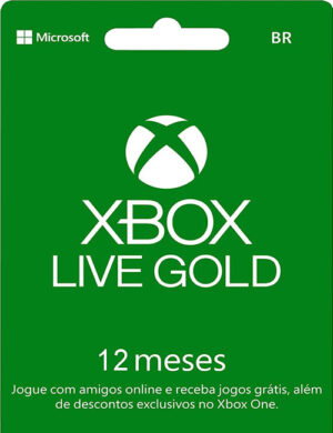 Cartão Assinatura Gold 12 Meses Xbox Live Digital