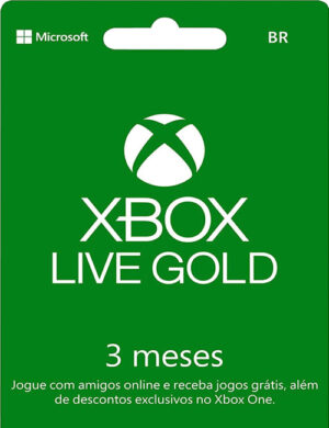 Cartão Assinatura Gold 3 Meses Xbox Live Digital