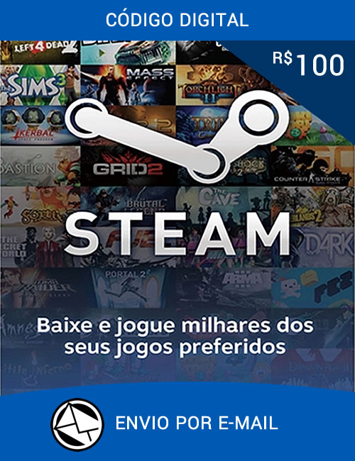 Cartão Steam 100 Reais Créditos Steam