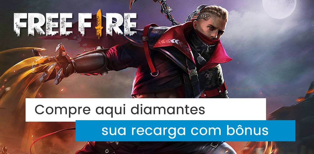Free Fire 100 diamantes + 20 Bônus - Código Digital Receba Por E-mail