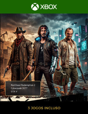 Pacote Aventura 3 Jogos Inclusos – Red Dead 2, Cyberpunk 2077, GTA V